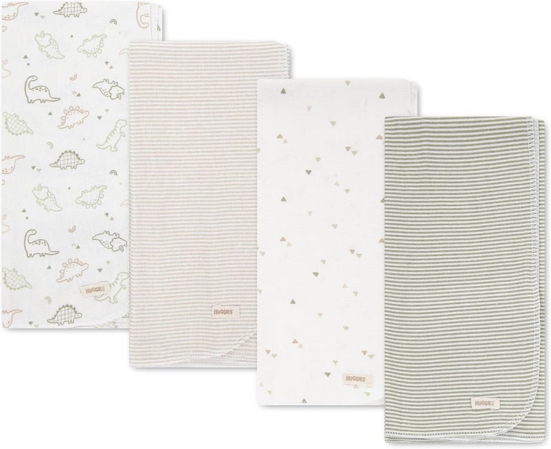 HUGGIES 4-Pack Flannel Receiving Blankets - Image 1